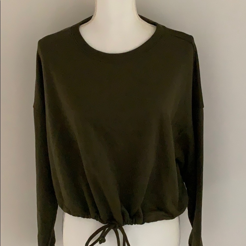 F21 Long Sleeve Cinched Sweatshirt